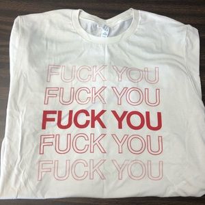 Vintage White F*** You Tee